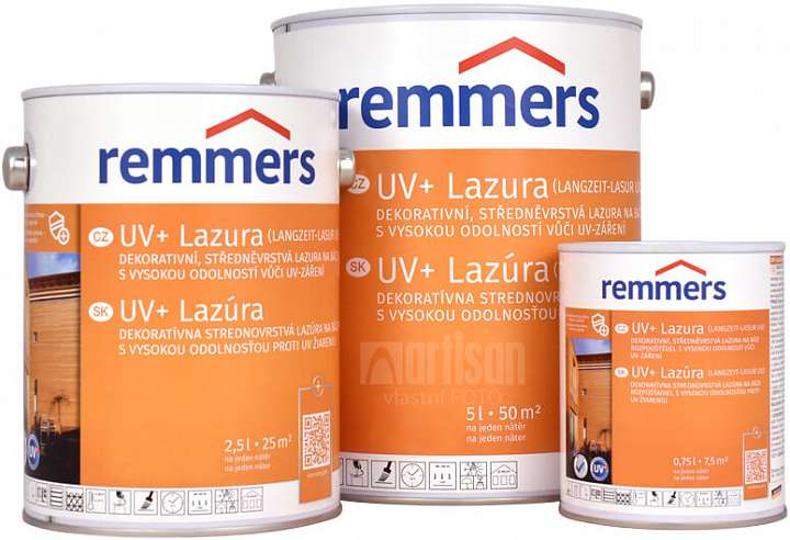REMMERS UV+ Lazura - velikost balení 0.75 l, 2.5 l a 5 l